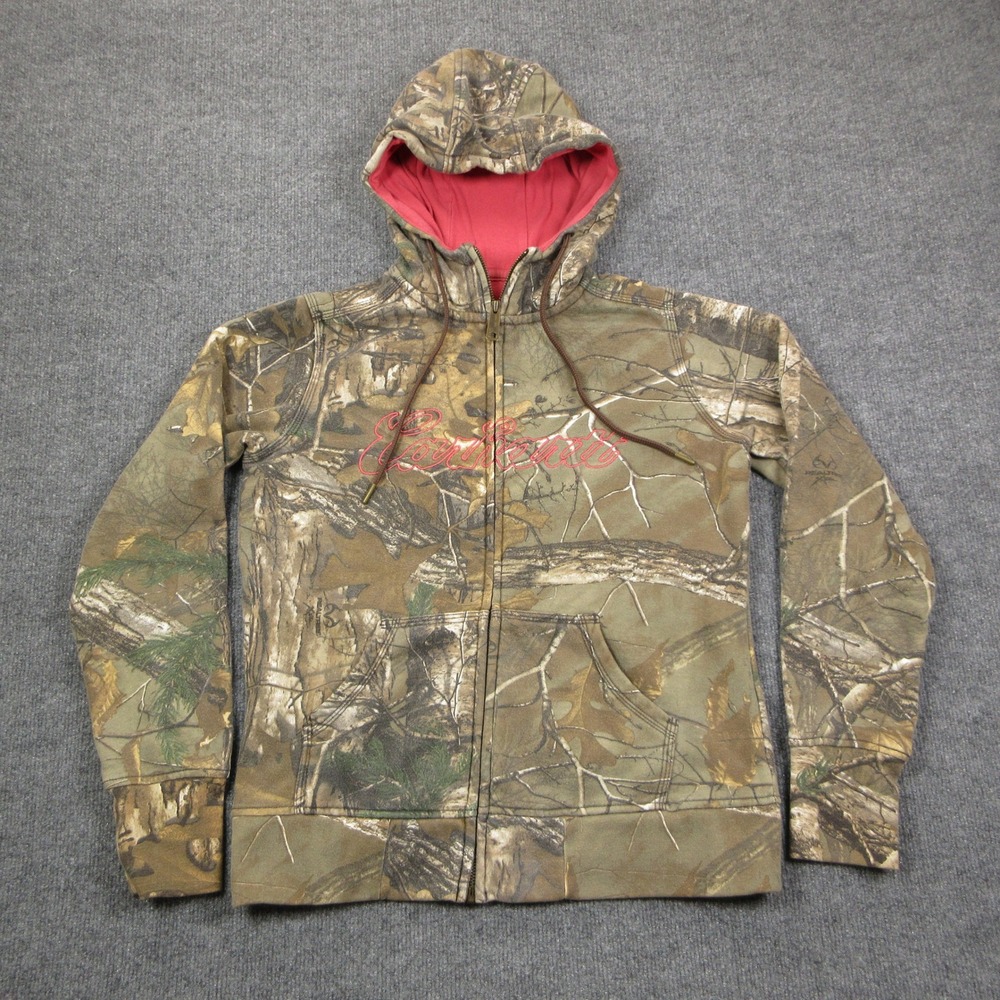 Carhartt Hoodie Womens Small 4 6 Brown Camo Hunting Outdoors Gorpcore Realtree